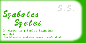 szabolcs szelei business card